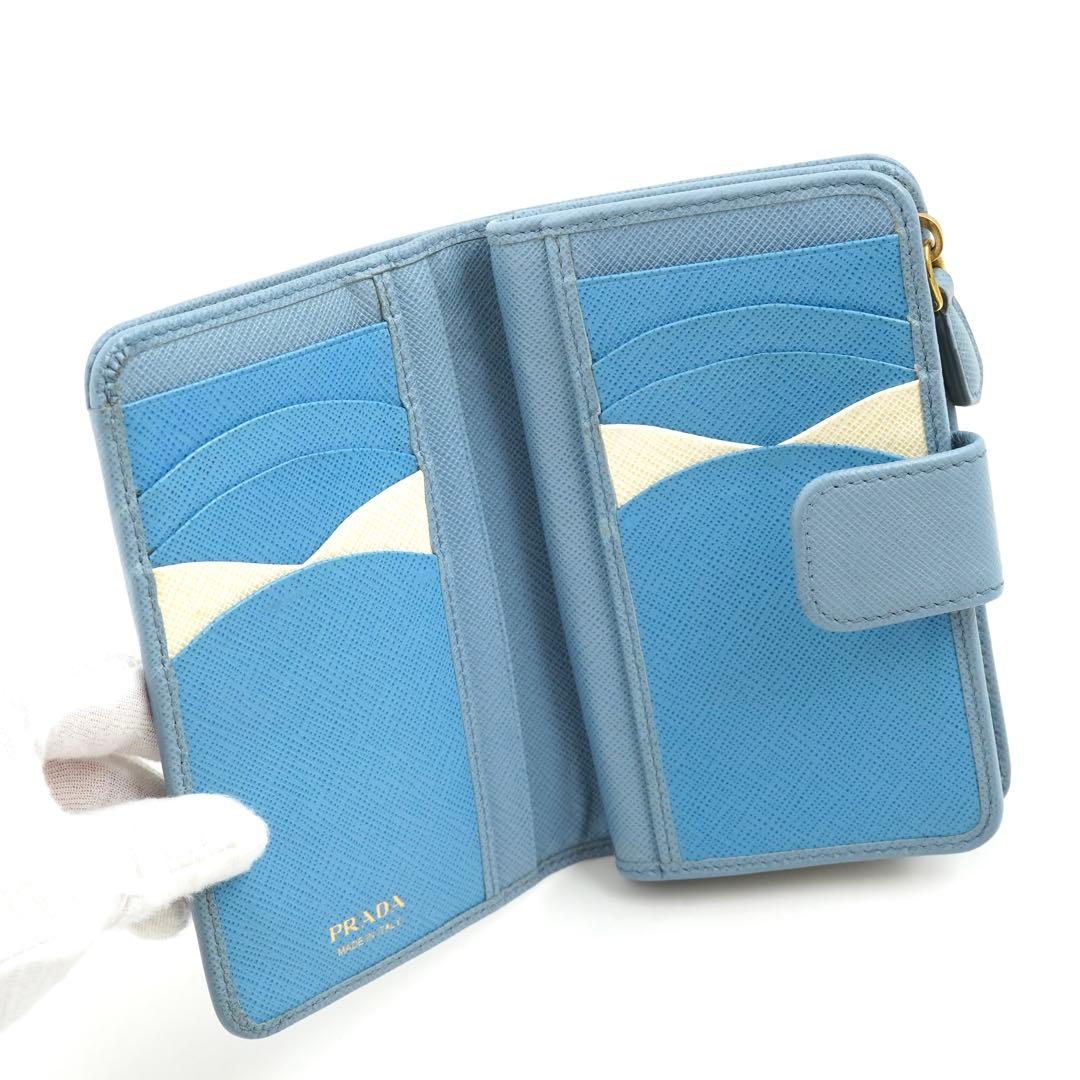 ✨未使用に近い・保証書付き✨ PRADA ミニ財布 サフィアーノレザー L字 ✨