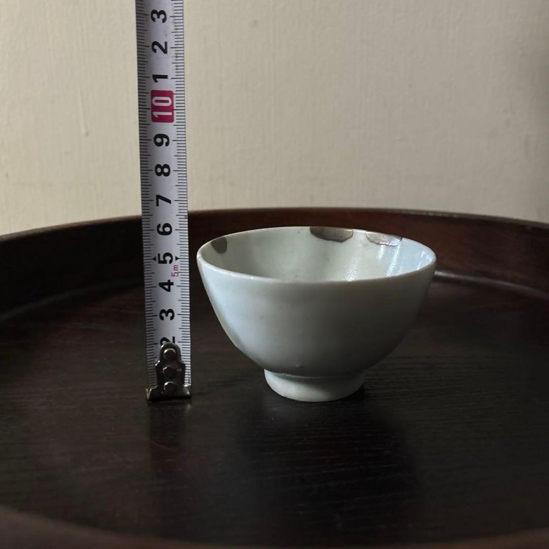 李朝盃 白磁 堅手 ぐい呑み 骨董 アンティーク.古美術.骨董.酒器.韓国