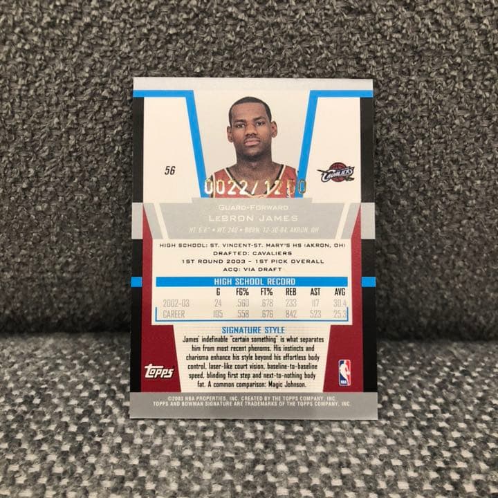 超お宝 2003 Bowman Sig LeBron James RC 1250