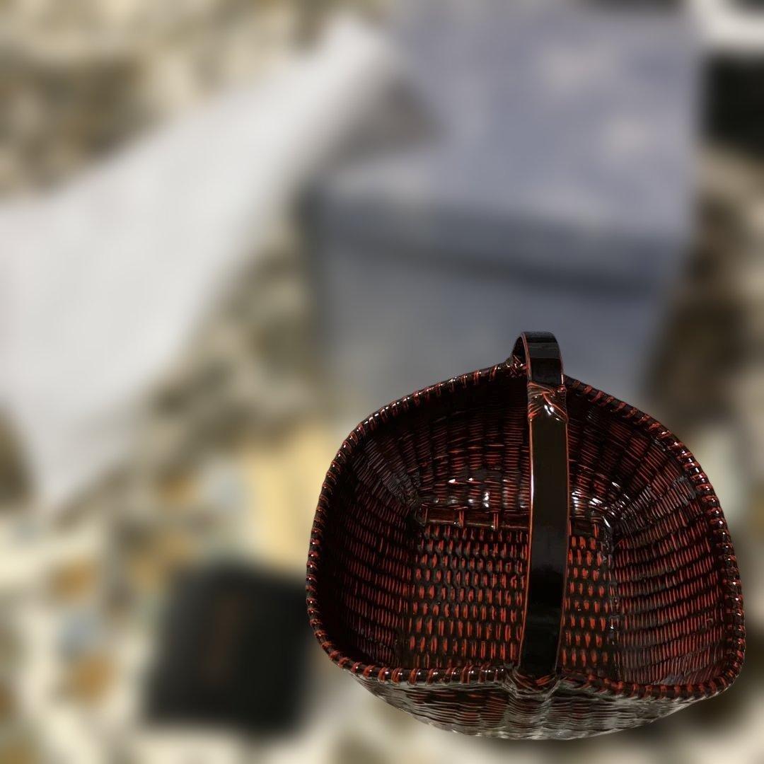 九藍の藍胎漆器 らんたい漆器 新品未使用 美品 果物籠 花器 - メルカリ