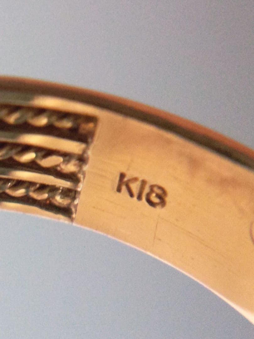 K18 デザインリング 12.5～ 13号 2.21g