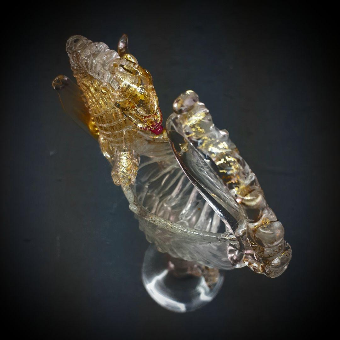 MURANO La Fenice ムラノ ラ フェニーチェ 双耳 ドラゴングラスの通販