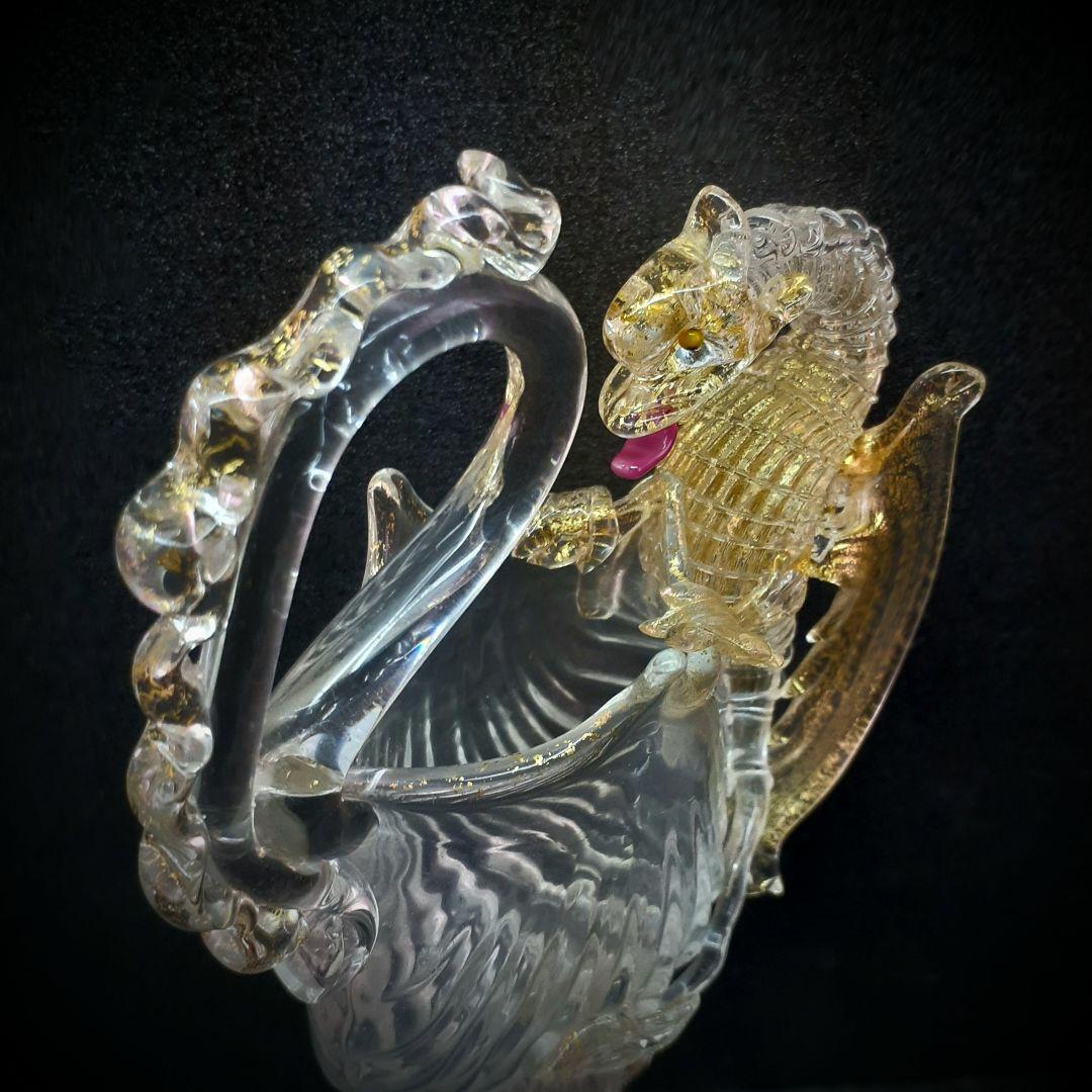 MURANO La Fenice ムラノ ラ フェニーチェ 双耳 ドラゴングラスの通販