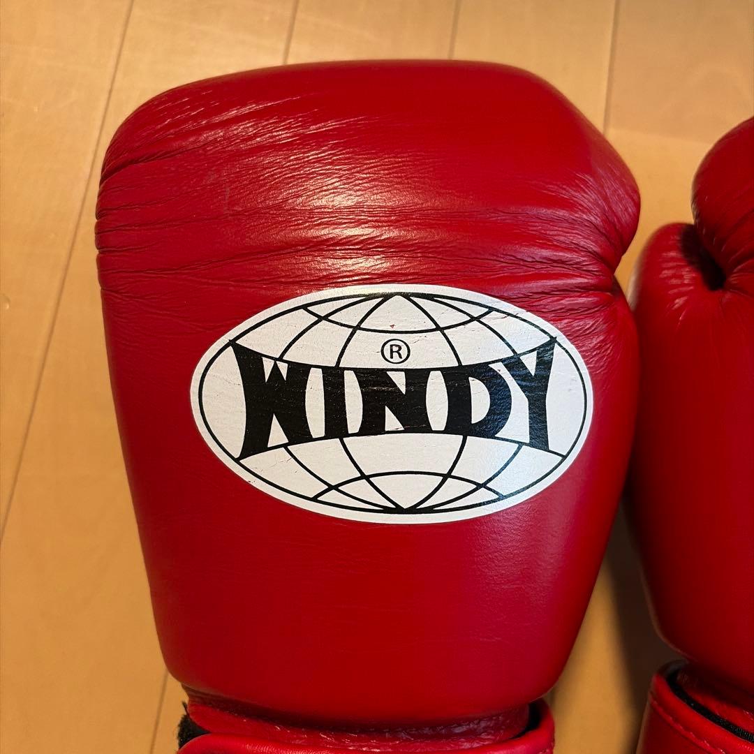 WINDY ボクシンググローブ レッド 14oz - メルカリ