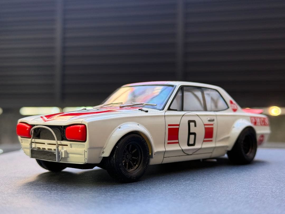 SKYLIN GT-R 1971年日本GP優勝車 1/24 完成品☆