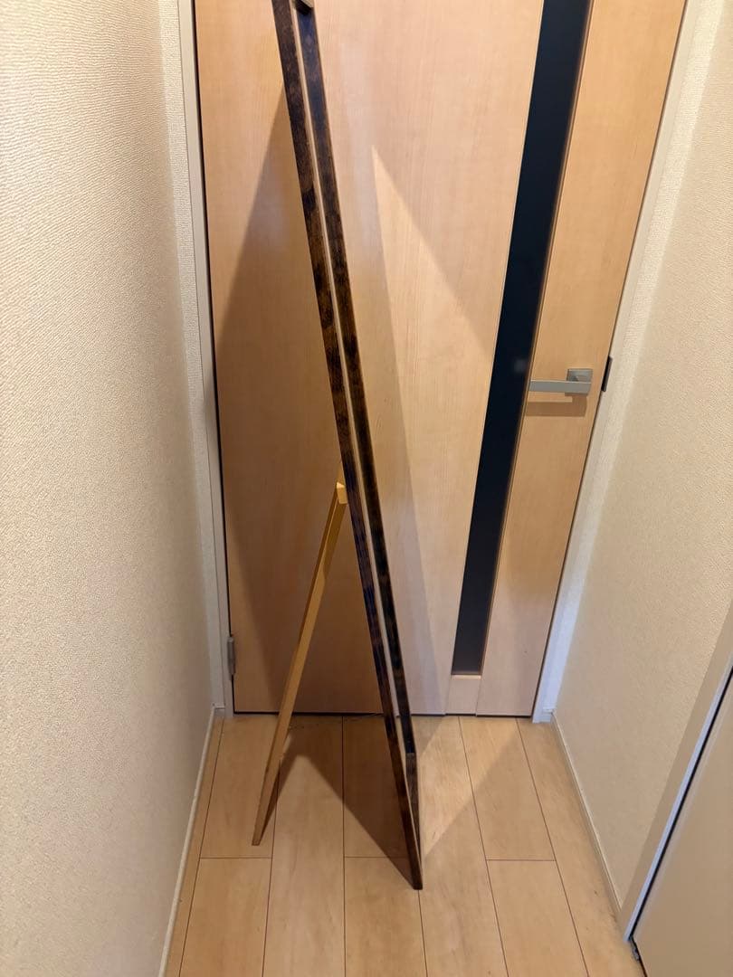 職人手作り】ヨーロッパブナ製天然木フレーム スタンドミラー