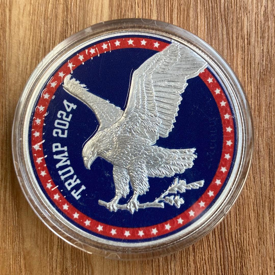 トランプ大統領アメリカンイーグルカラー銀貨MAGA