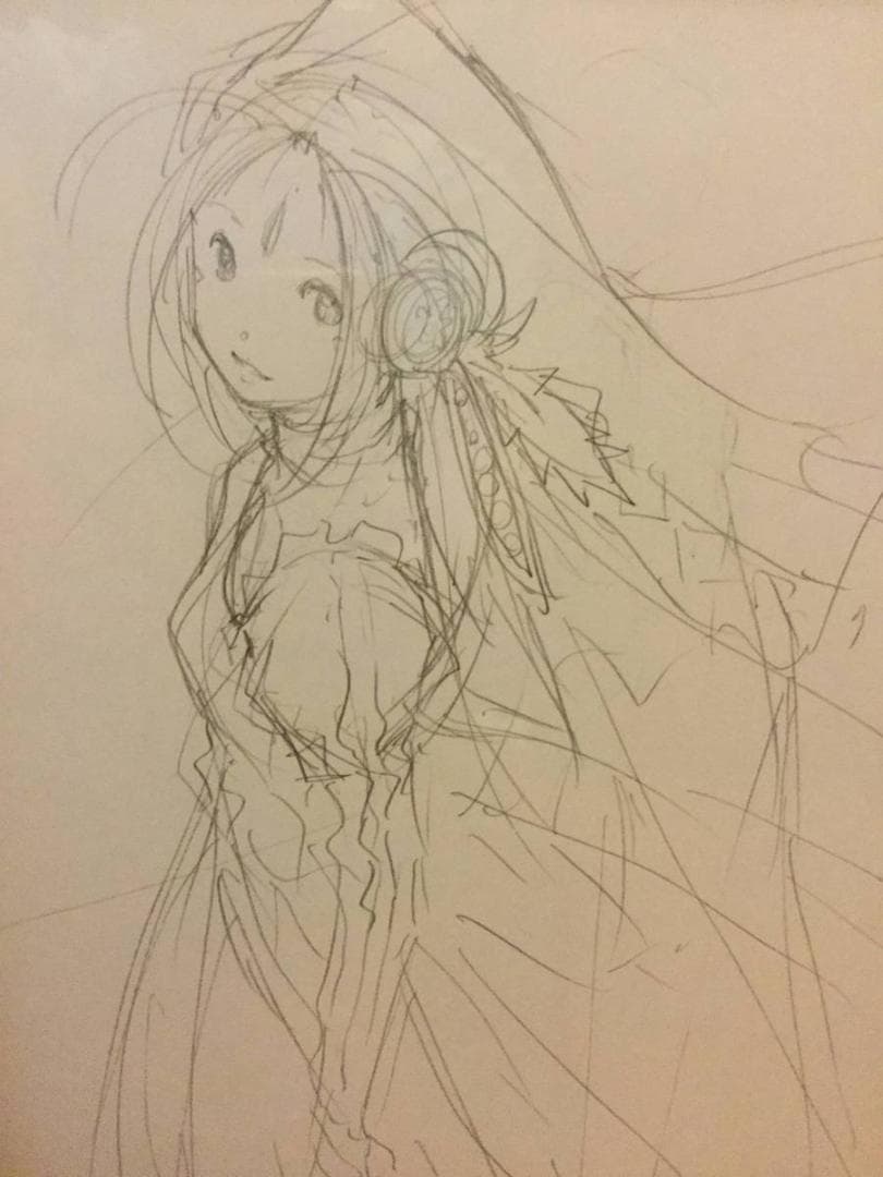 ★藤島康介氏 直筆ラフ原画 ああっ女神さまっ ベルダンディー