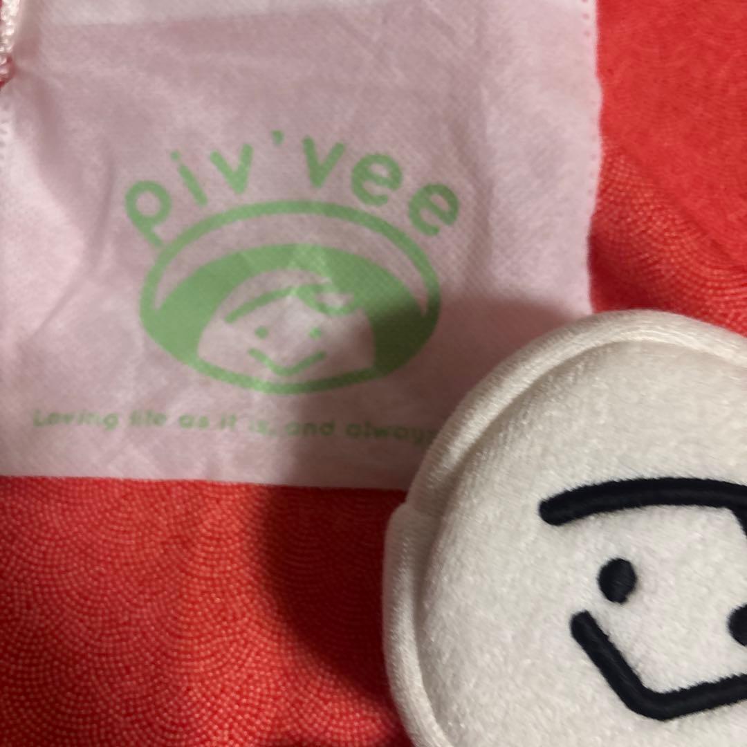 Piv'vee 布製キーホルダー メタルクリップ付き　ゴルフボール入れ