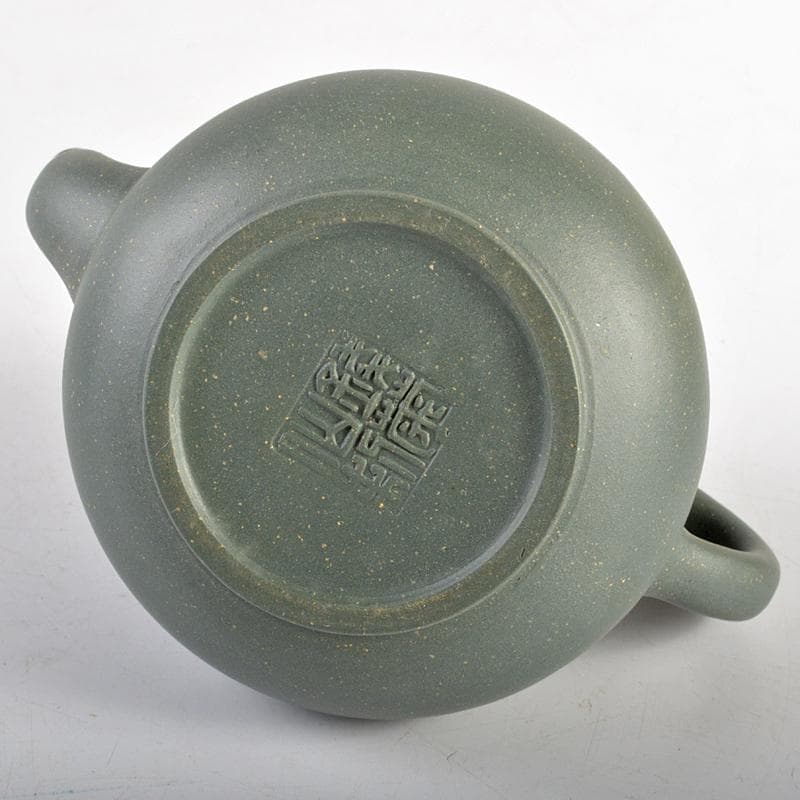 中国 銭菊仙制款 緑泥 神獣摘 急須 茶壷 C R6159