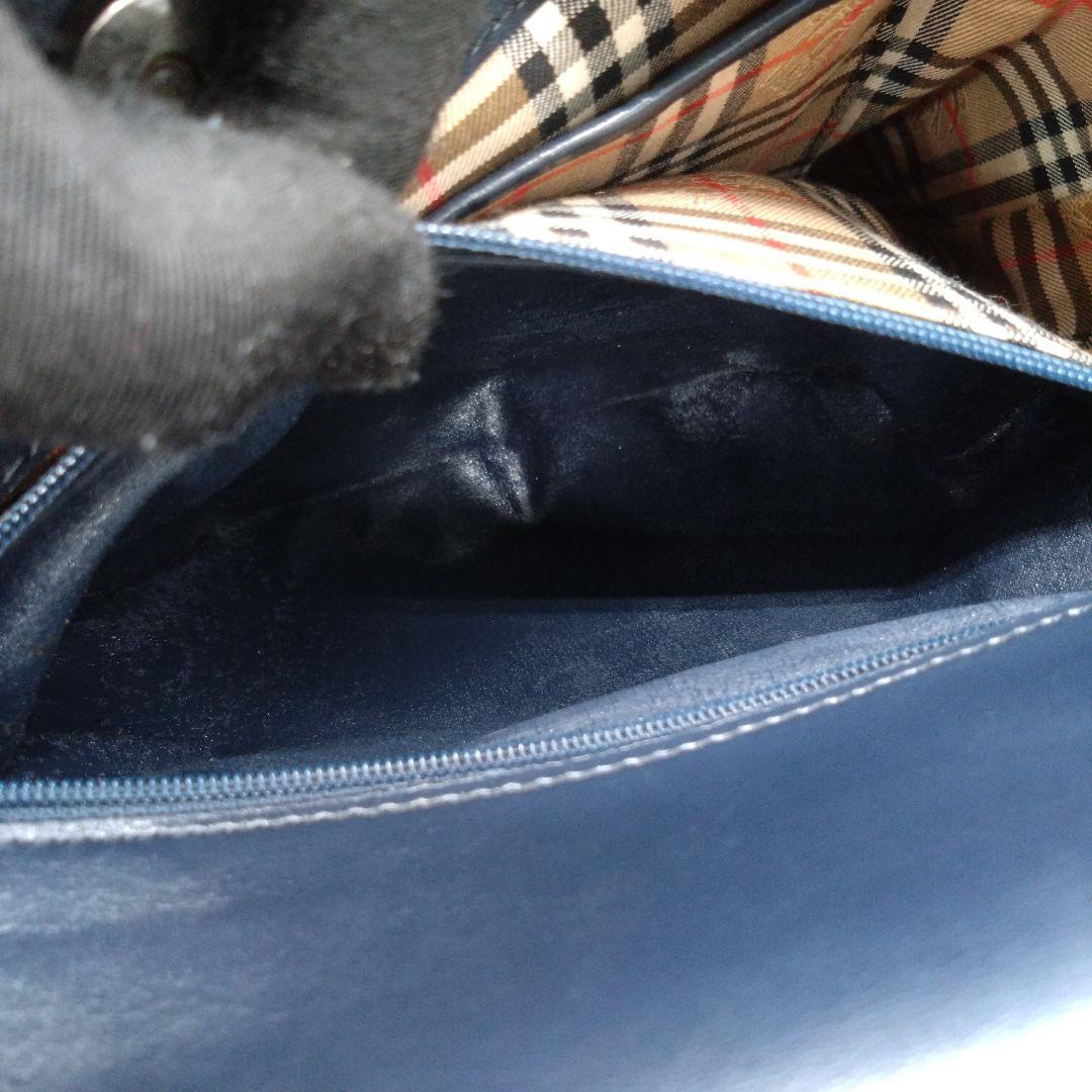 Burberrys ホースロゴ バケツ型 レザー ショルダーバッグ ノバチェック