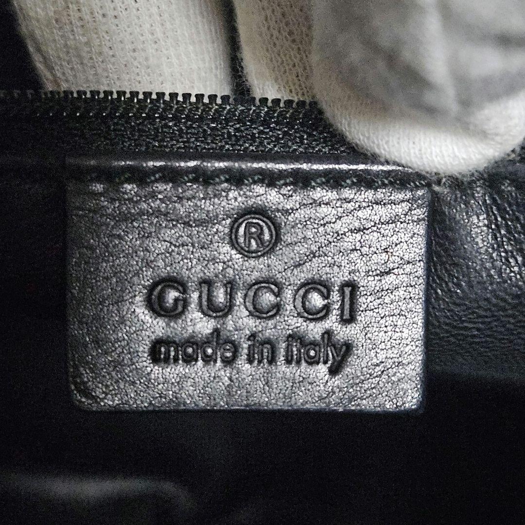 【中古】Gucci グッチ ワンショルダーバック レザー ブラック