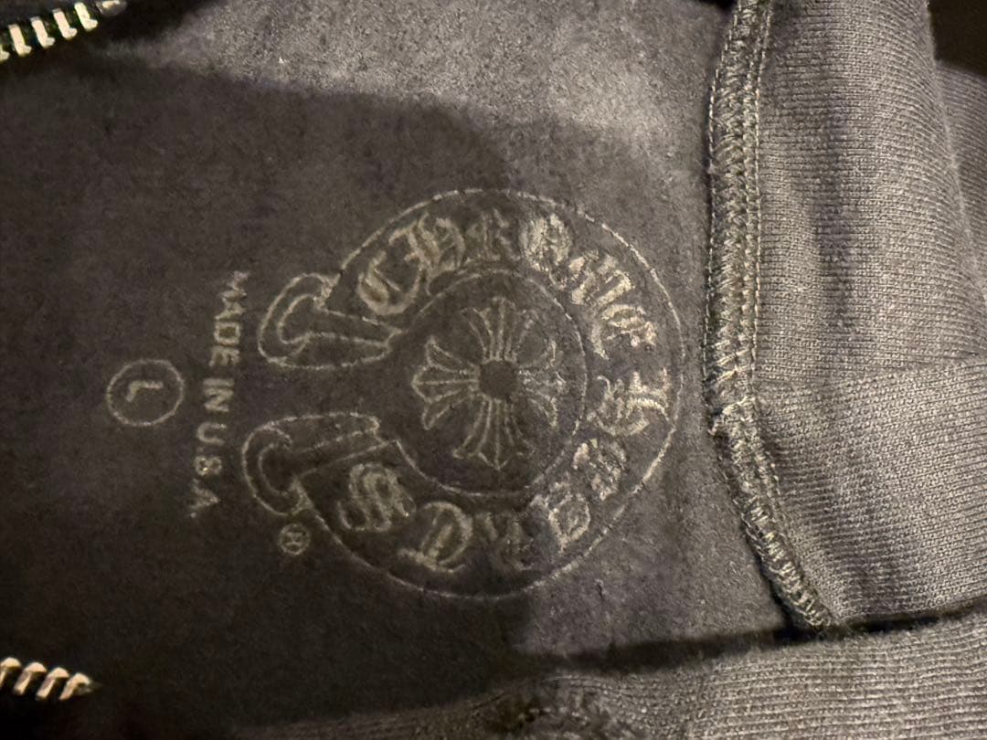 クロムハーツ ジップアップ パーカー ピンク フローラル ホースシュー サイズL