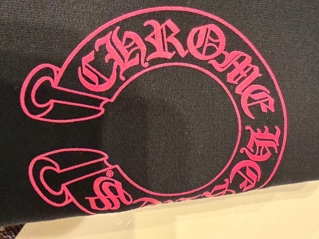 クロムハーツ ジップアップ パーカー ピンク フローラル ホースシュー サイズL