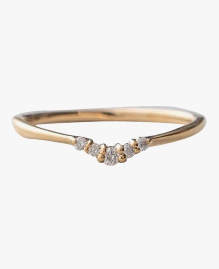 【ete】　K10YG ダイヤモンド　ピンキーリング　3号