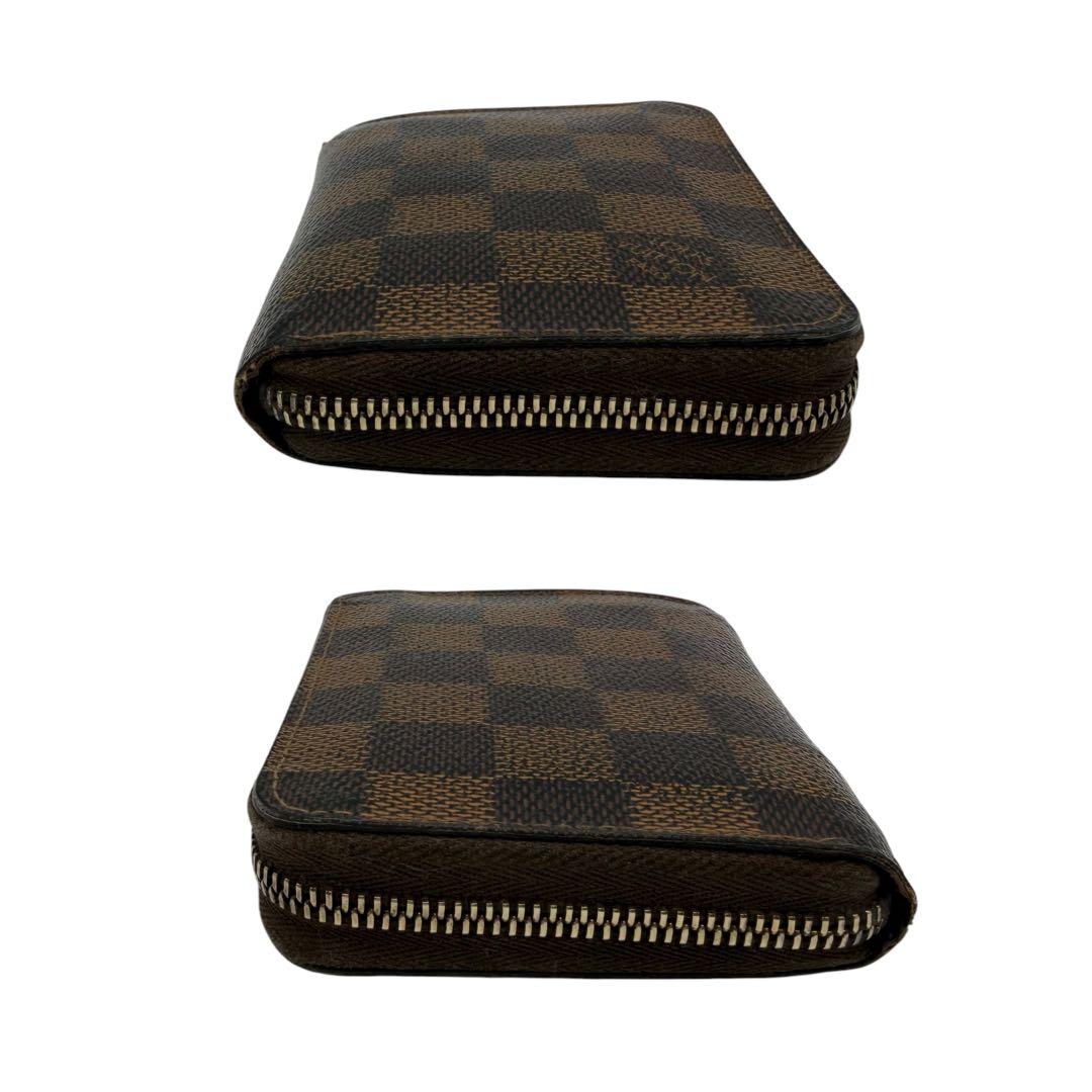 ルイヴィトン　パース　ラウンドファスナー　ダミエ　ブラウン　茶色　小銭入れ