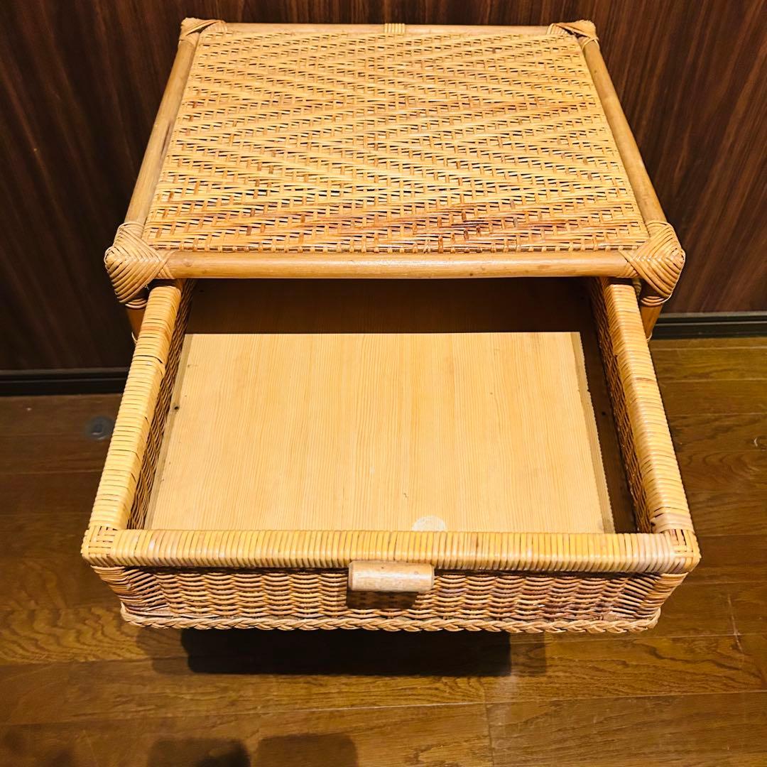 良品】ラタン ドレッサー スツールセット 鏡台 昭和レトロ-ブティック 大阪