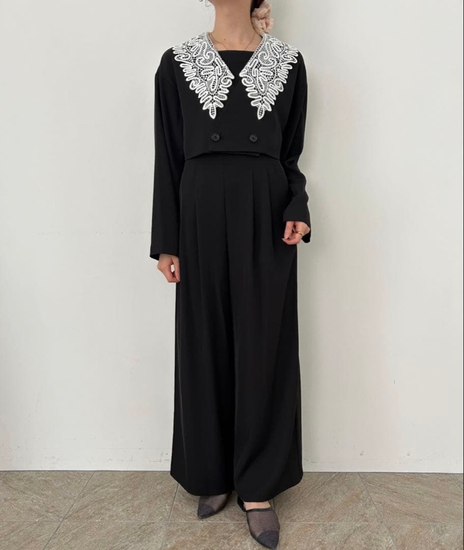 et.UNiVER Big collar setup パンツセットアップ ドレス - メルカリ