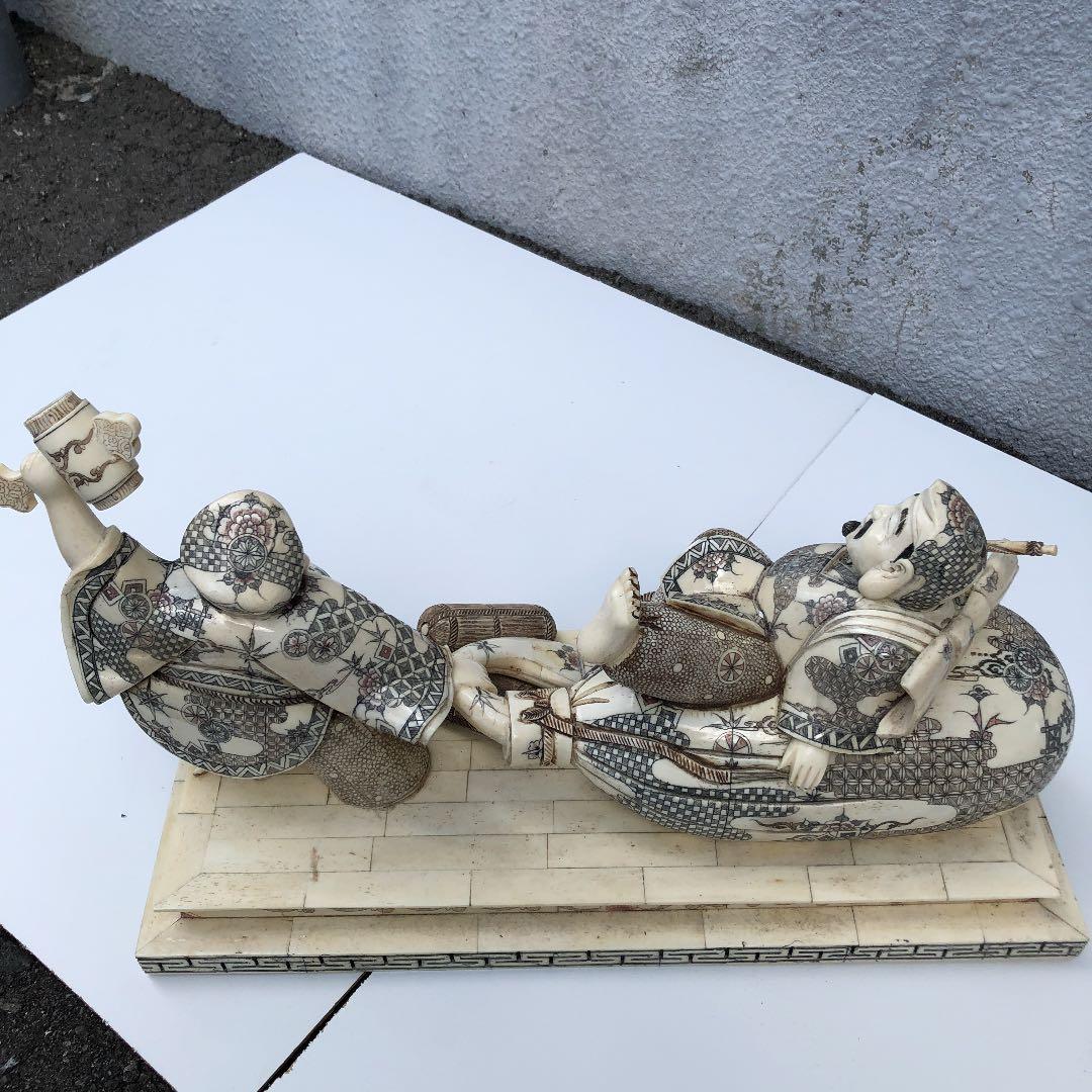 七福神恵比寿大黒手彫り骨彫り