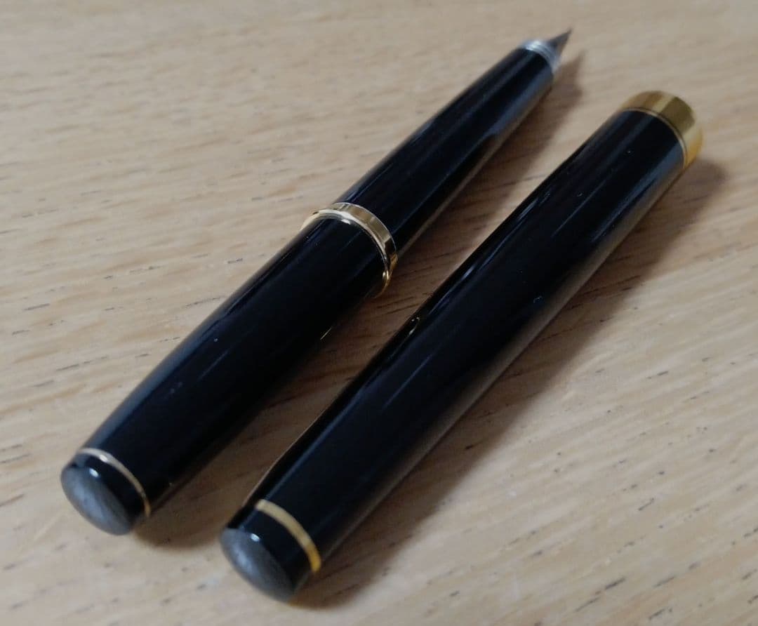 希少 プラチナ万年筆 両面ニブ 特殊ニブ ショート 黒 中字 PLATINUM
