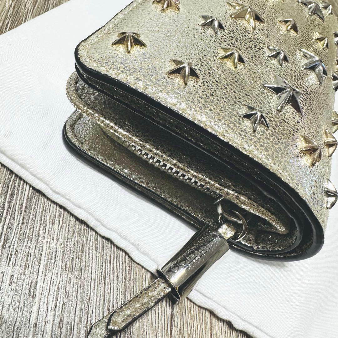 ゆ*ゆ様 【極美品】《正規購入》JIMMY CHOO シルバー ウォレット
