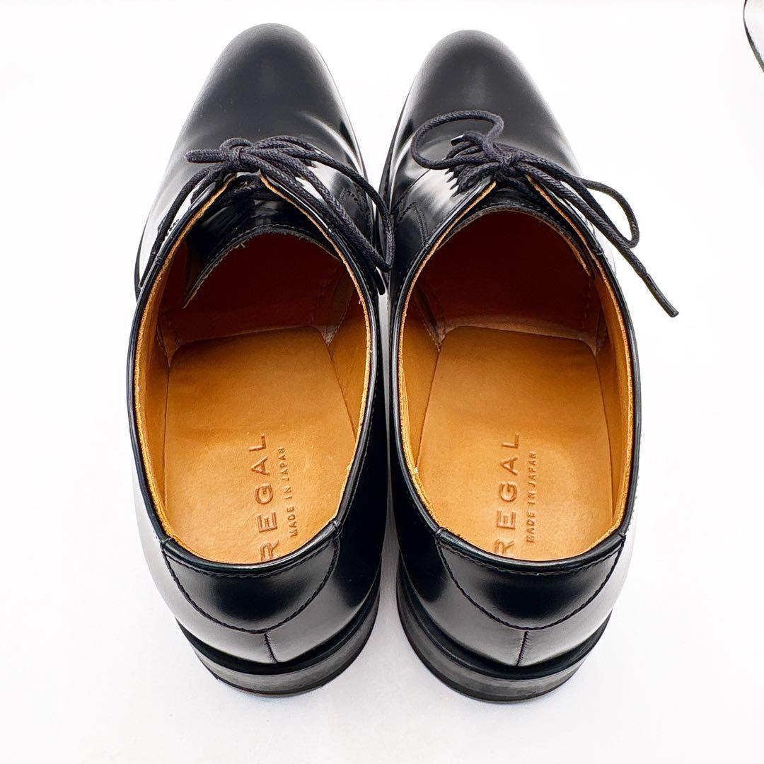 【美品】リーガル　ビジネスシューズ　810R プレーントゥ　ブラック　25