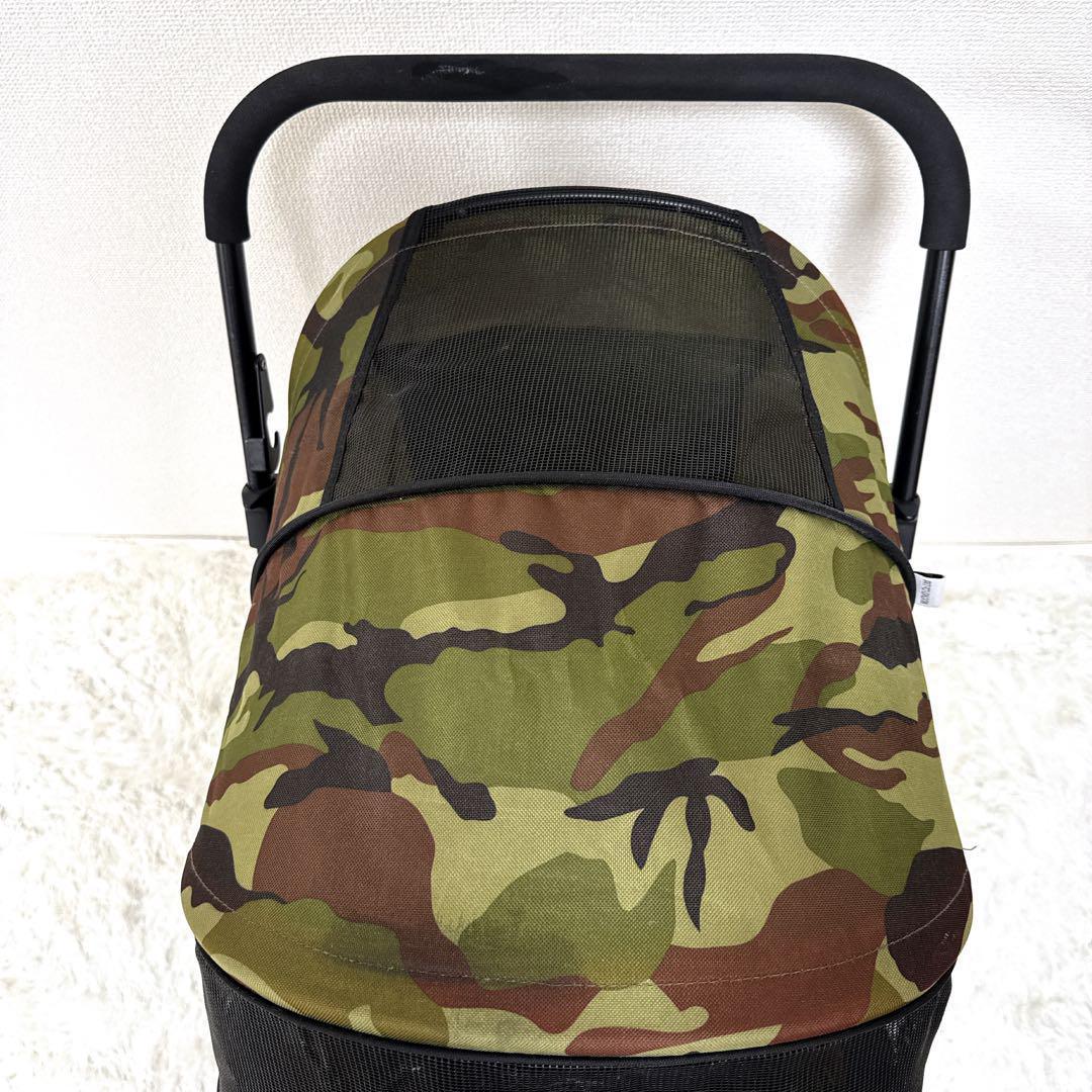 限定品 ピッコロカーネプリモ迷彩ペットカート中型犬多頭飼いロゴあり