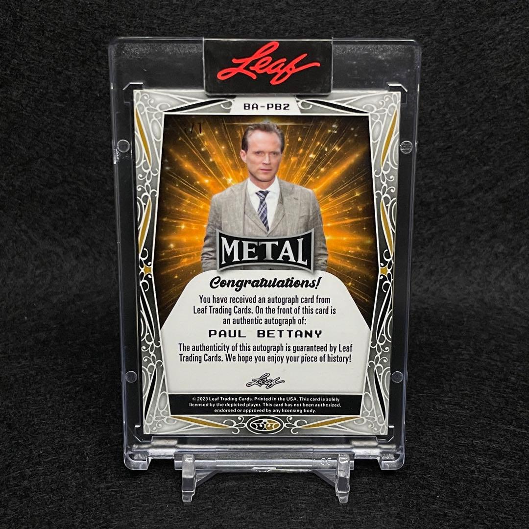2023 Leaf l Celebrity ポールベタニー サインカード