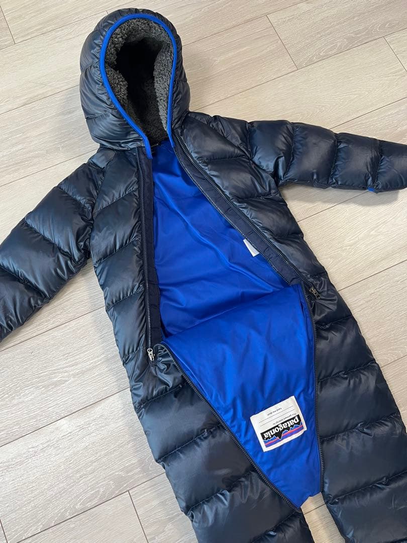 patagonia ダウン ジャンプスーツ 18-24M ネイビー