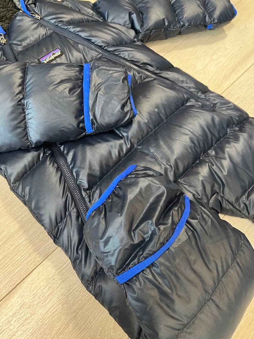 patagonia ダウン ジャンプスーツ 18-24M ネイビー