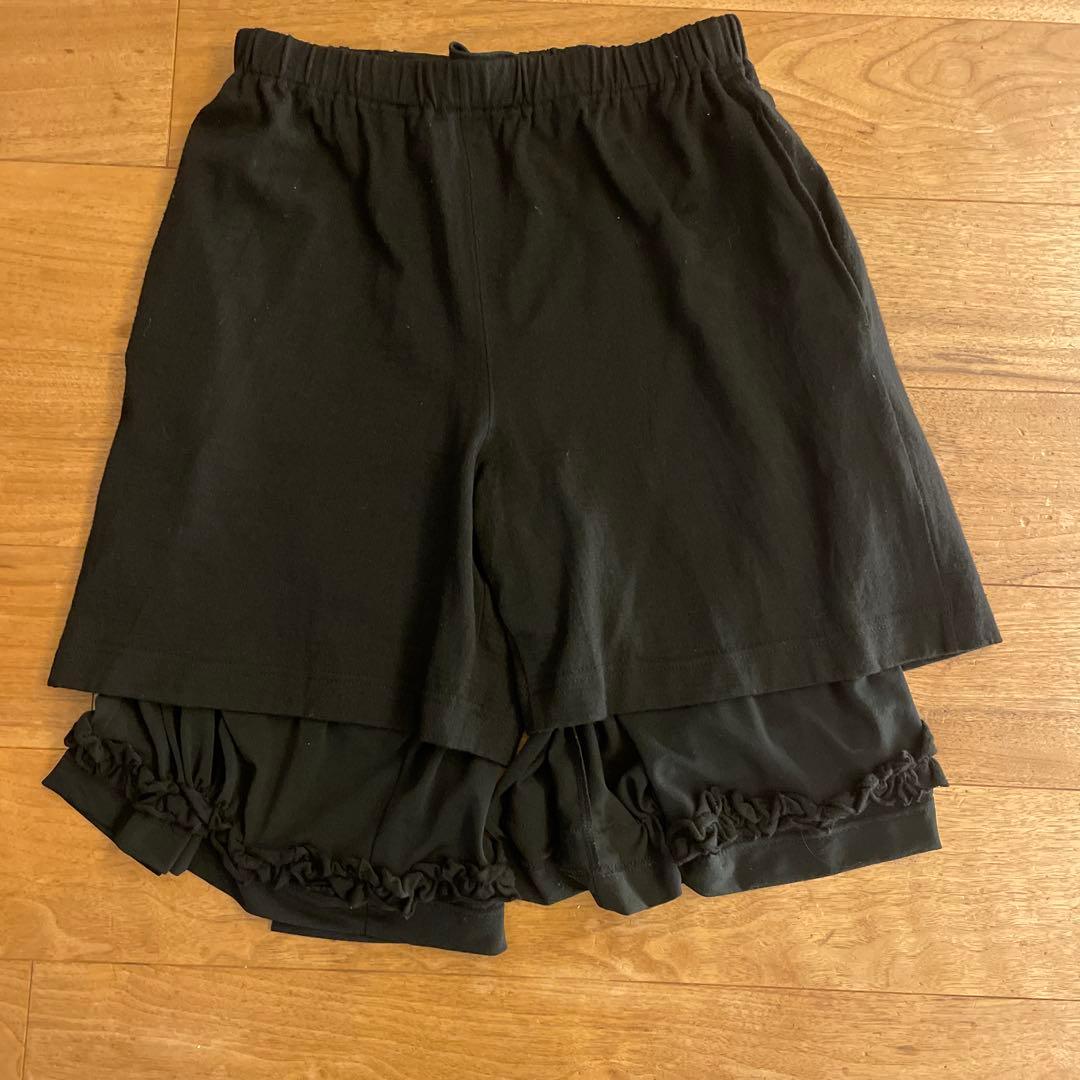 コムデギャルソン●ウールレースパンツ●ブラックパンツ