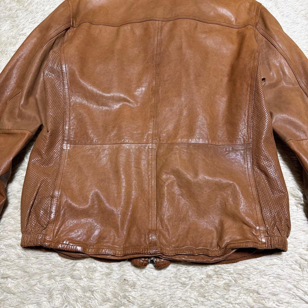 セオリー レザージャケット シングルライダース パンチング ダブル