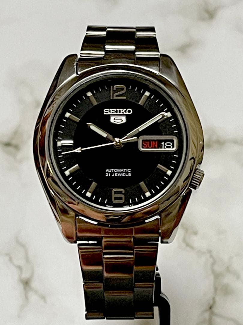 2015年10月製 セイコー5 オートマチック デイデイト　裏スケ　7S26