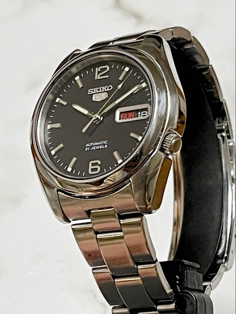 2015年10月製 セイコー5 オートマチック デイデイト　裏スケ　7S26