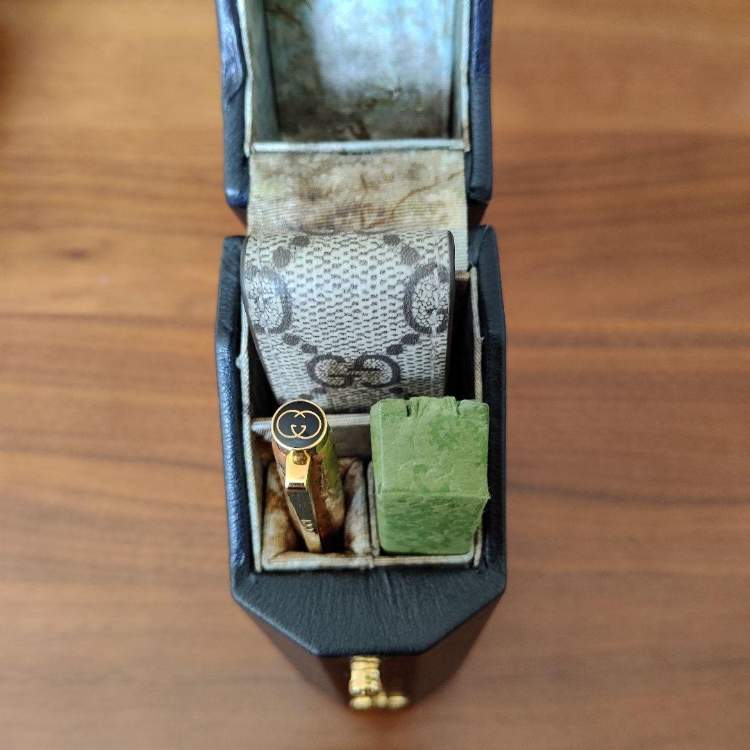 GUCCI ゴールドボールペン GGパターン付き - メルカリ