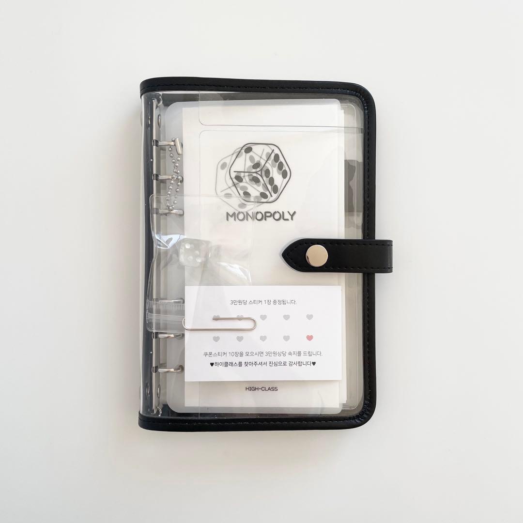 早い者勝ち　韓国　貯金　アクリルバインダー　カバー　リフィル　モノポリー　pvc Qoo10] バインダー貯金 韓国 アクリルバインダー
