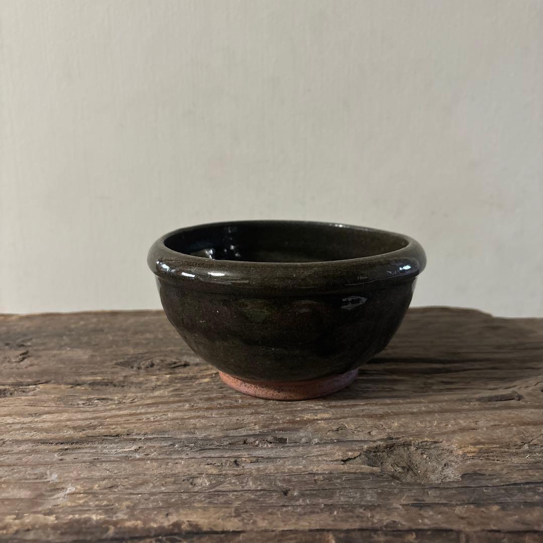 古い平清水片口 酒器 アンティーク 骨董 黒釉 古美術 白洲正子 検:李朝