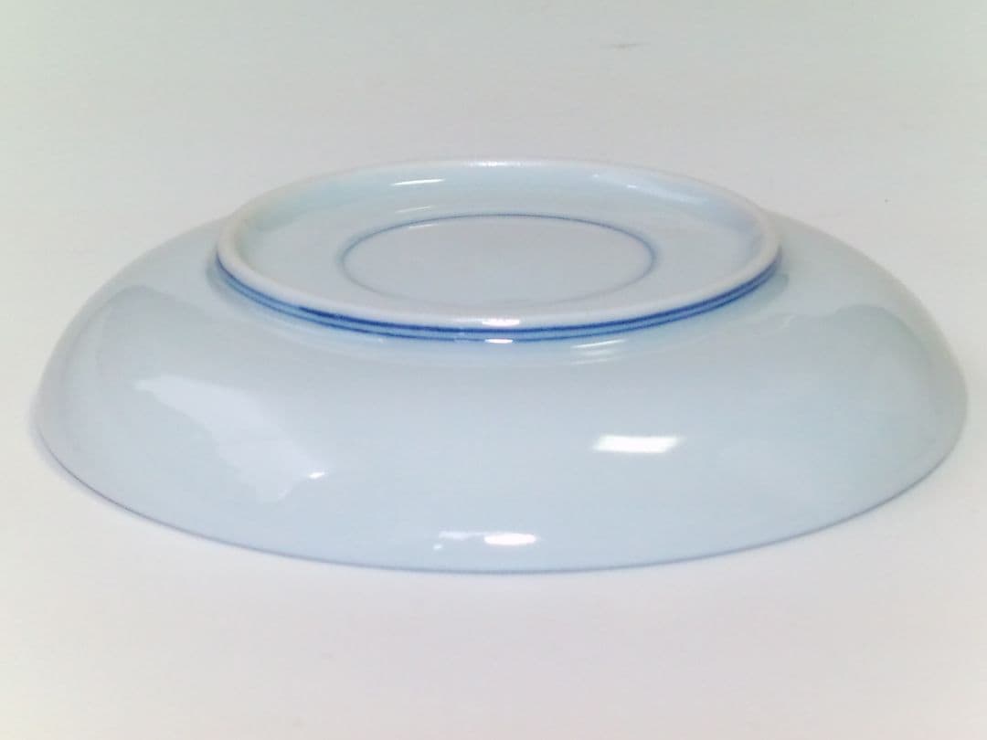 図変わり時代皿○瀬戸焼吹墨印判富士帆船絵図小皿:径約16cm5枚組