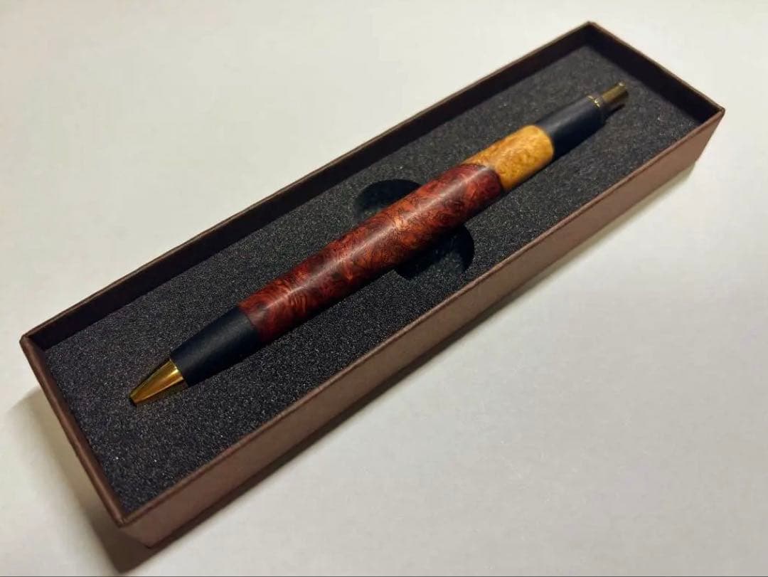 ボナンペン 本花梨瘤源平 真鍮金具 D1リフィルアダプター付き