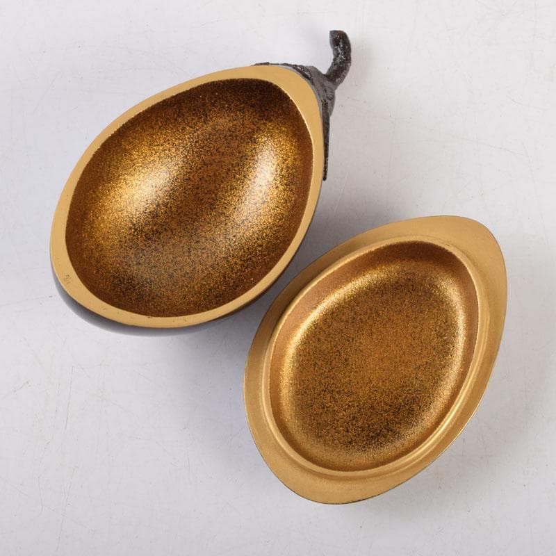 茶道具　輪島塗　川岸充雅作　乾漆造り　昆虫蒔絵　茄子香合　共箱　C　9194