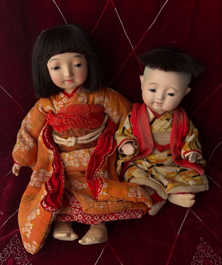 市松人形 光龍斎 日本人形 和人形 ビスクドール 市松人形、和製ビスク