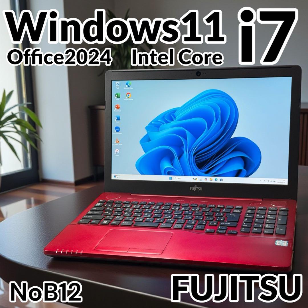 富士通ノートパソコン i7 準美品 16GB 新品SSD512 Blu-ray - メルカリ