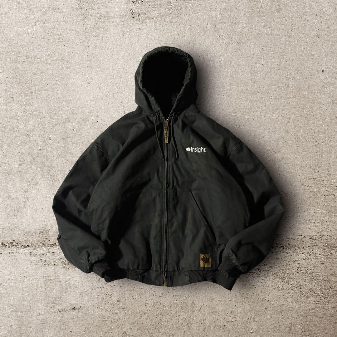 vintage Berneアクティブジャケットダックジャケット黒ブラック2XL