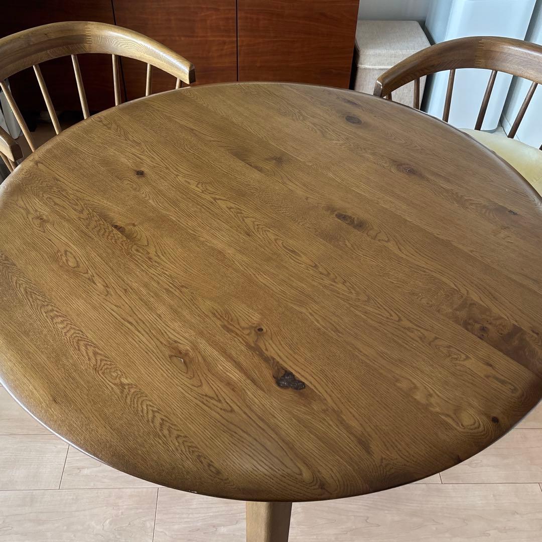 クラッシュゲート　デッケ ダイニングテーブル 103cm 丸テーブル