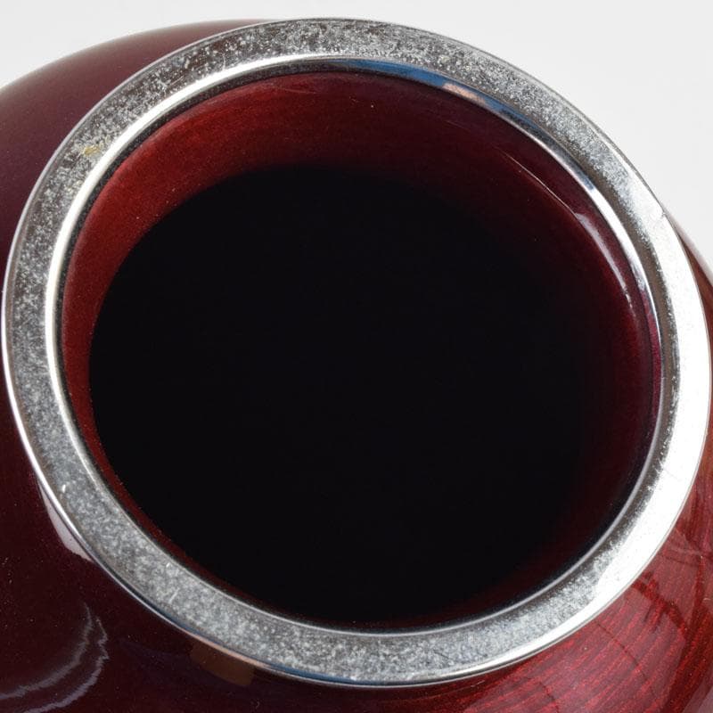 七宝焼 四君子文 花瓶 時代箱 V 9058