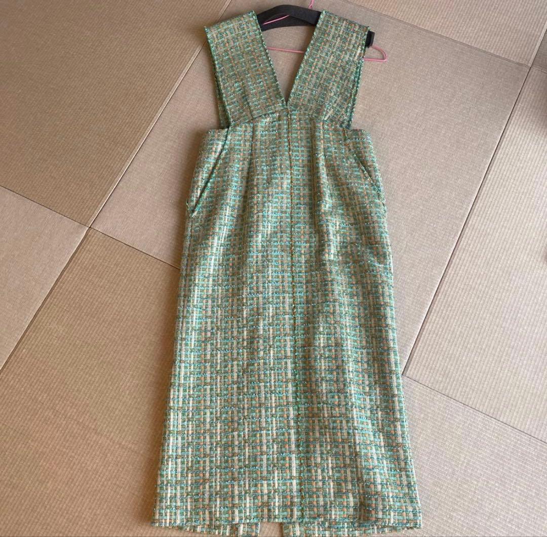 トゥモローランド ミックスツイード ジャンパースカート ワンピース ボールジィー