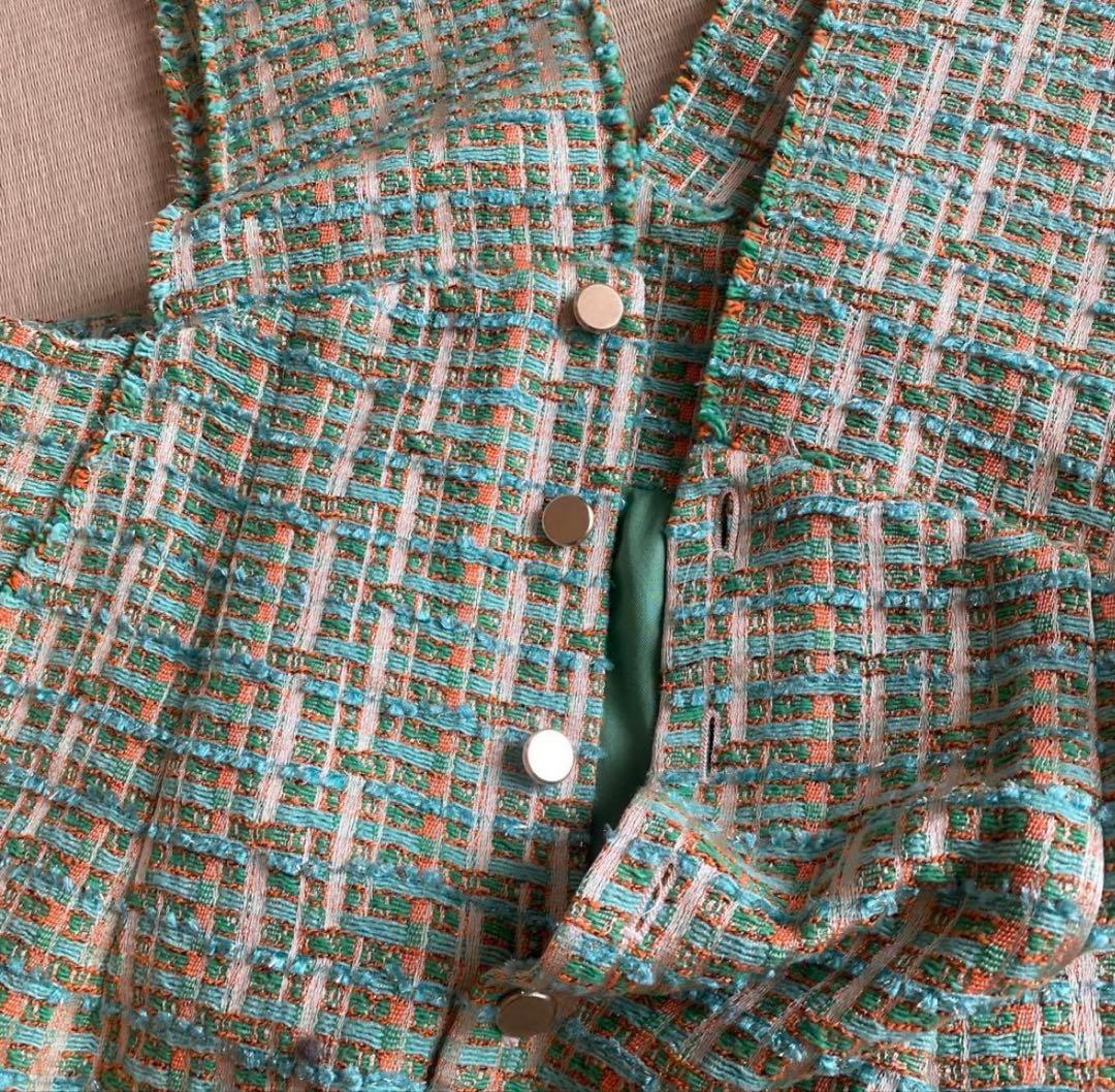 トゥモローランド ミックスツイード ジャンパースカート ワンピース ボールジィー