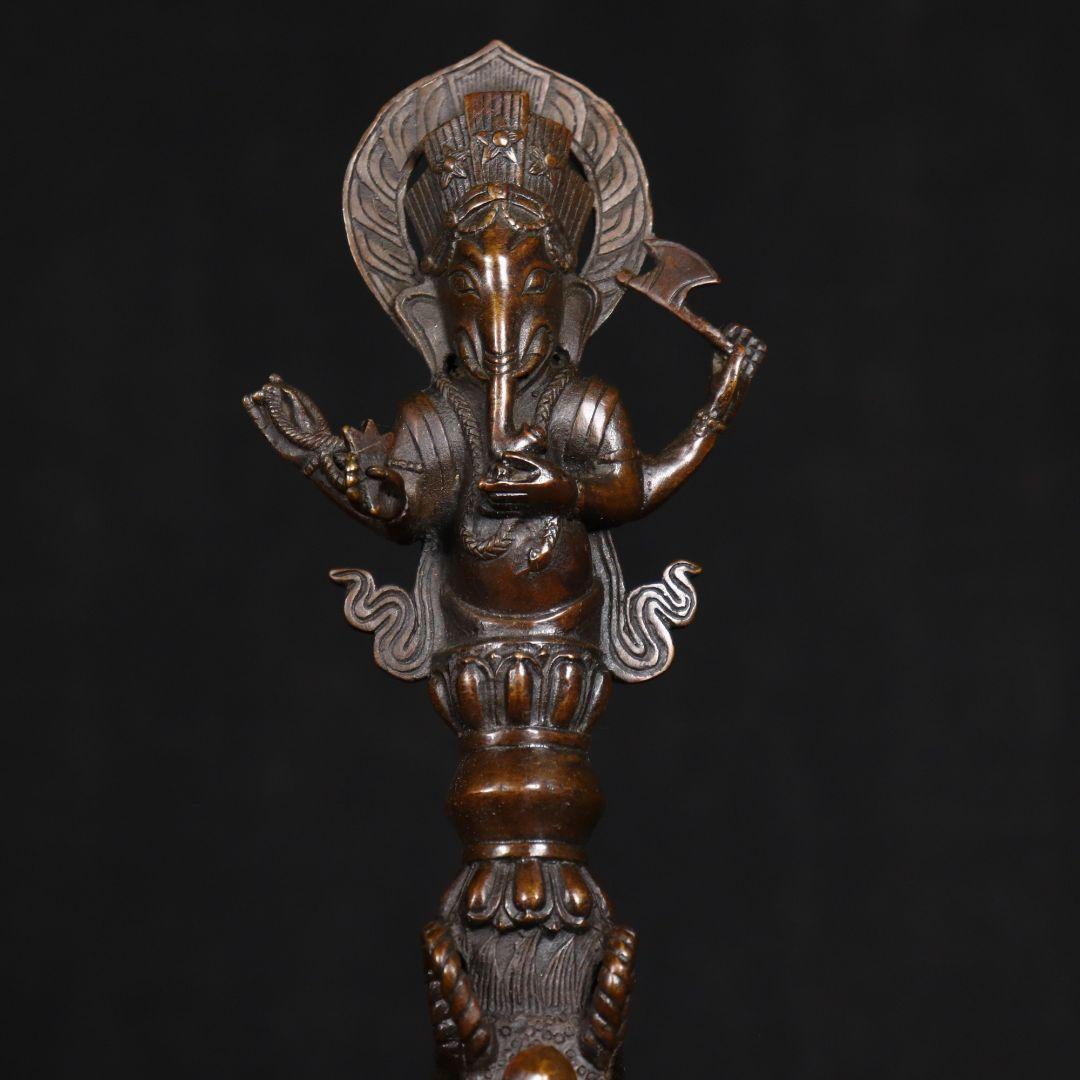 銅製 法器 象鼻金剛降魔杵 招財 辟邪 開運 装飾品 工芸品 置物