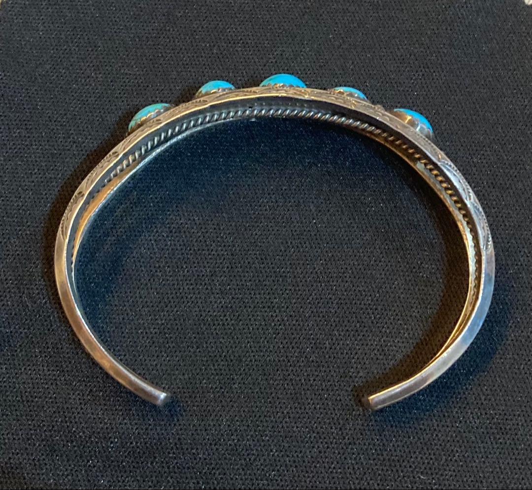 smile ターコイズ バングル 5連 STERLING