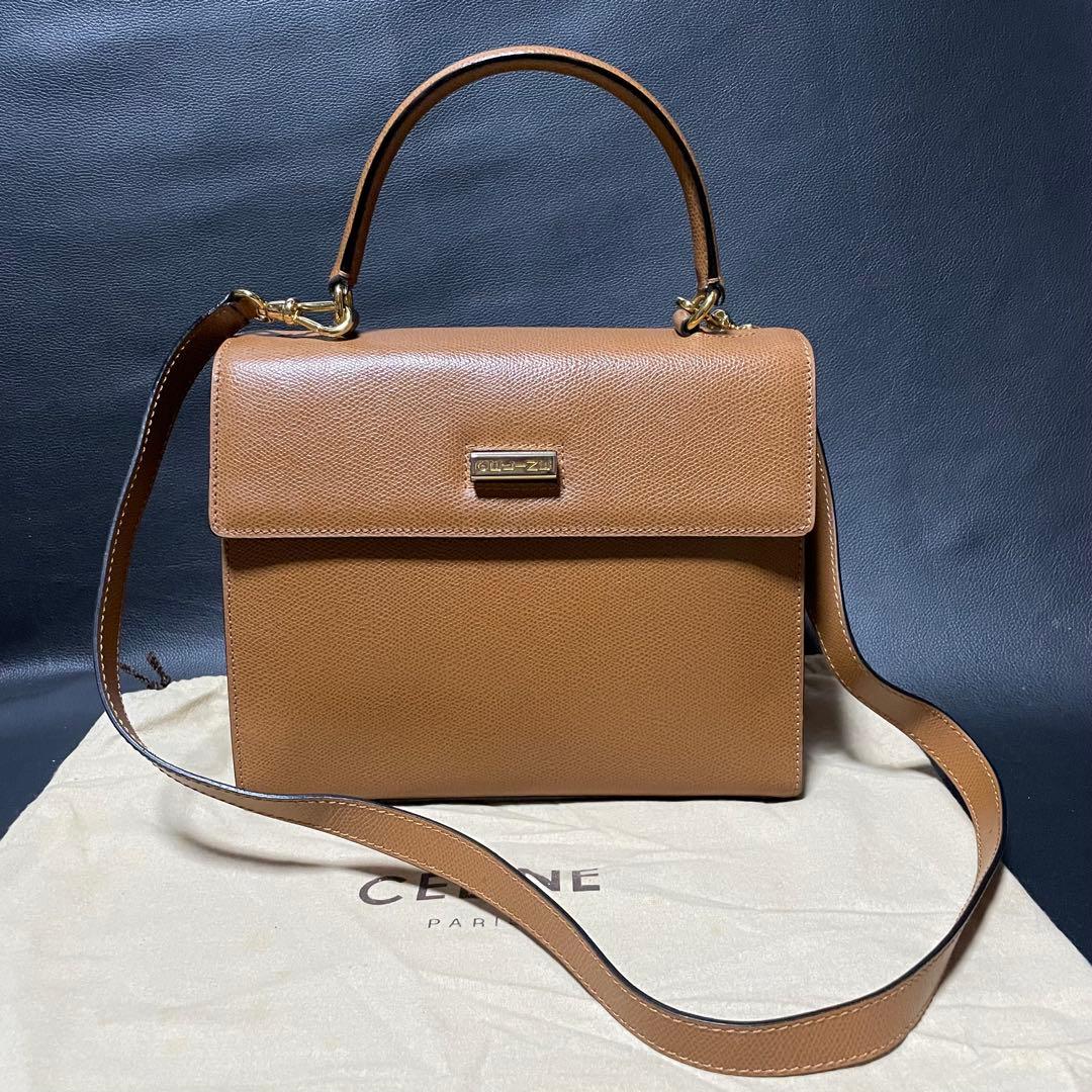 セリーヌ CELINE ハンドバッグ ショルダー付 2wayターンロック 金金具